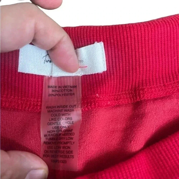 Two by Vince Camuto Red Velour Lounge Straight Leg Y2K Pants Women’s size XL - Picture 10 of 10